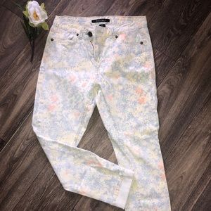 Floral pastel skinny jeans